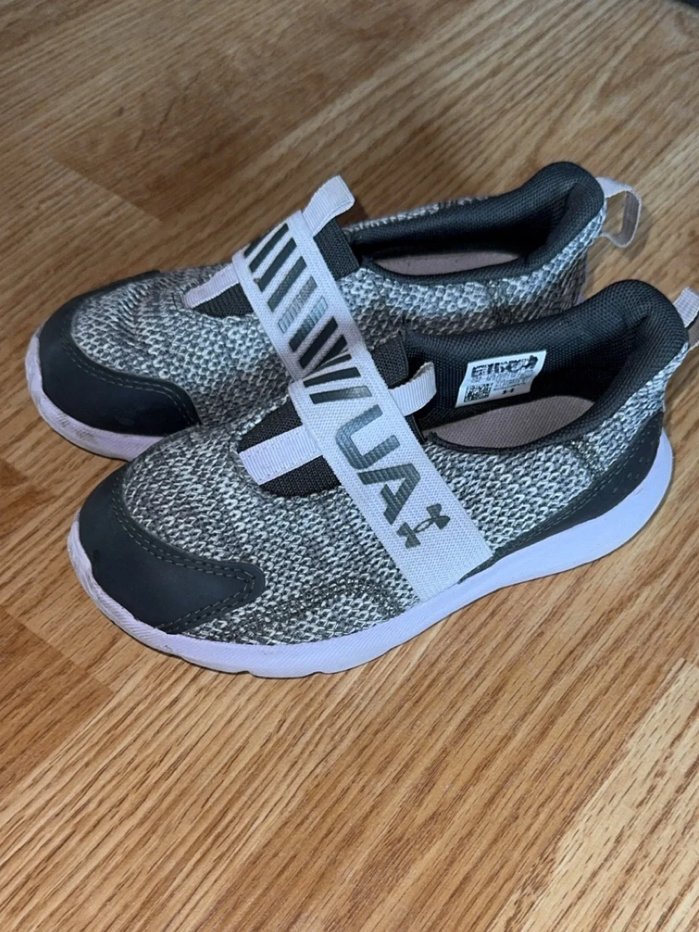Under Armour Kids Gray & Lavender Slip-On Sneakers